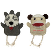 Hugglehounds naturals Stuey Sock Monkey & Reggie Raccoon Wee Buddies